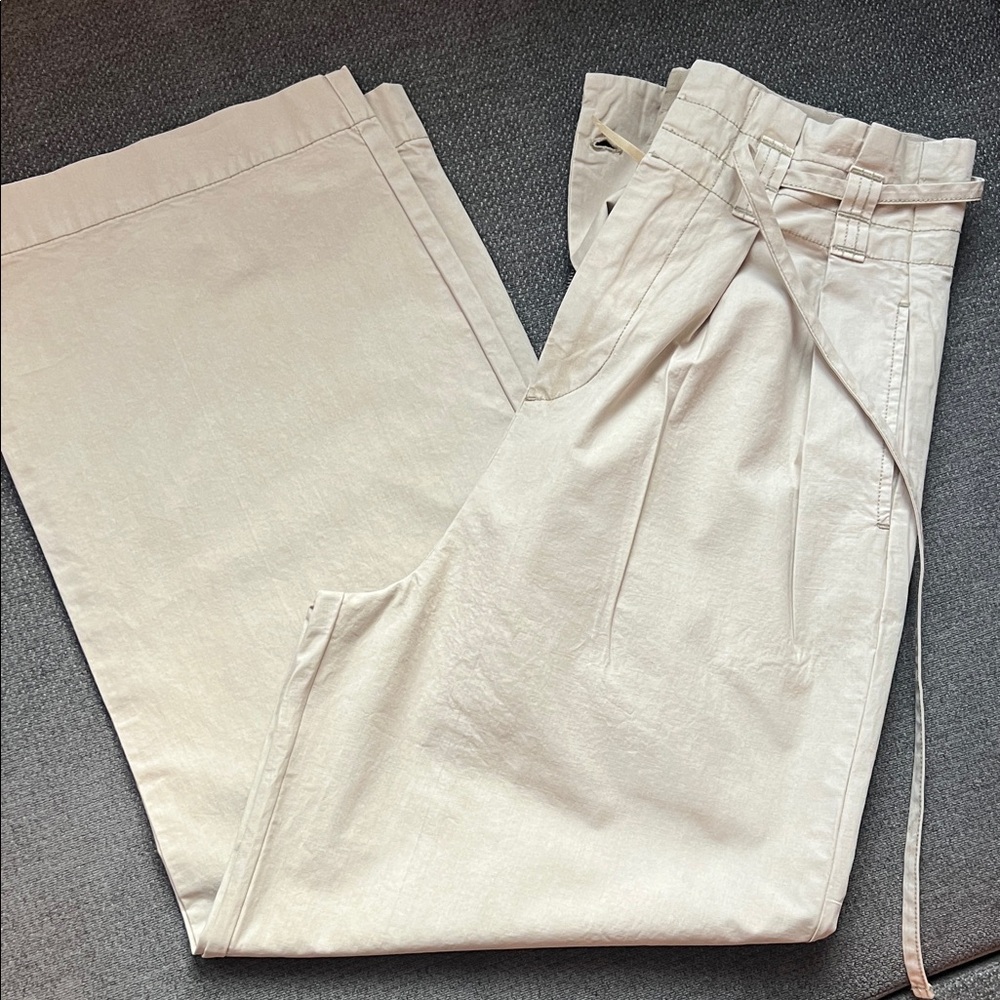 Free People Cream Straight Leg Jeans - Picture 5 of 6